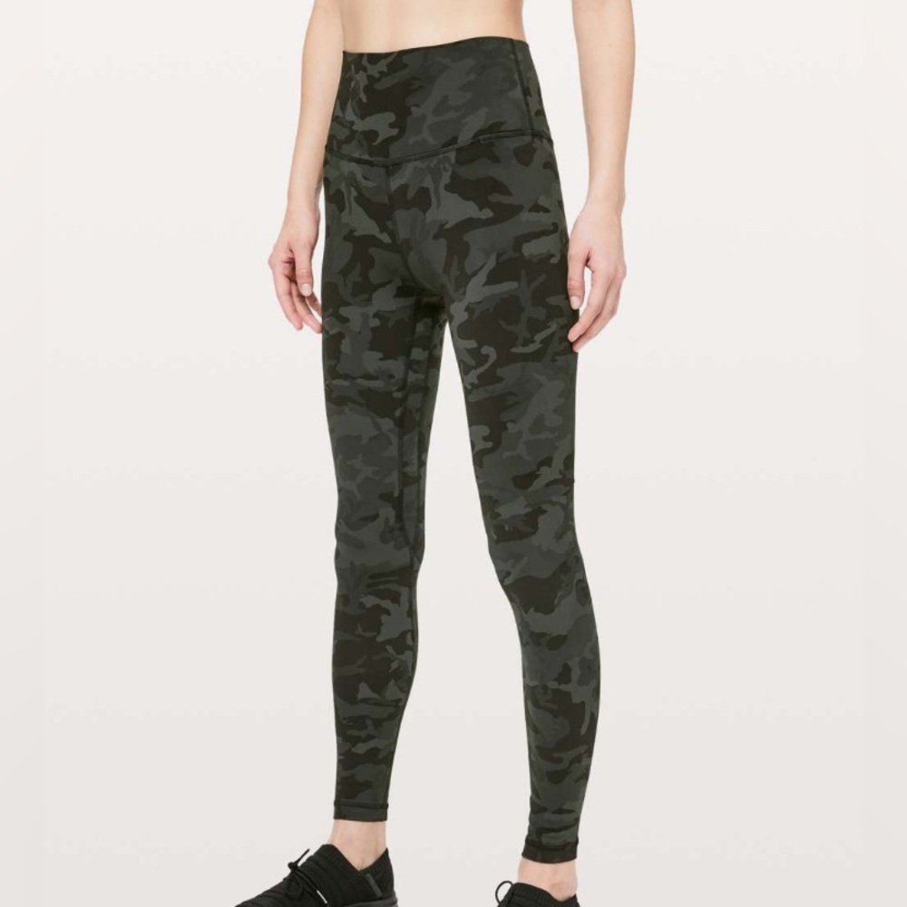 Lululemon Align Leggings in
Incognito Camo Multi Gator Green
